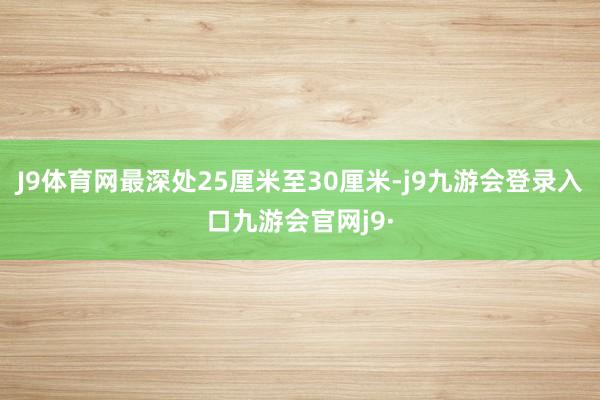 J9体育网最深处25厘米至30厘米-j9九游会登录入口九游会官网j9·